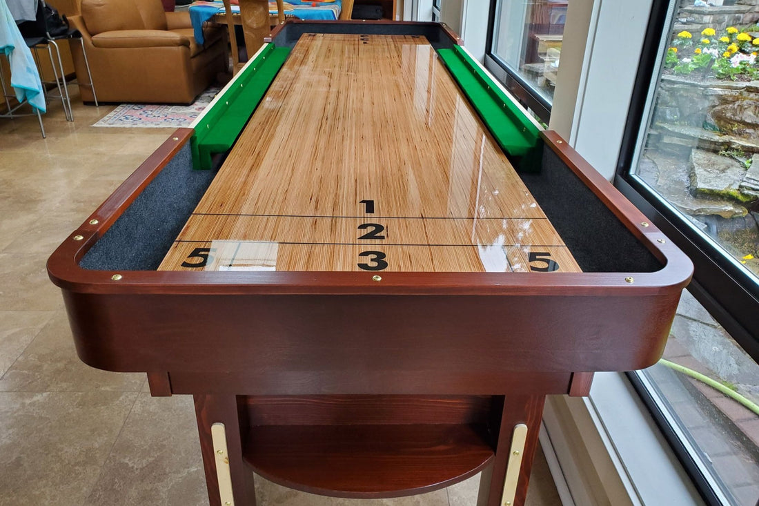 Retro Shuffleboard Table with Bumpers