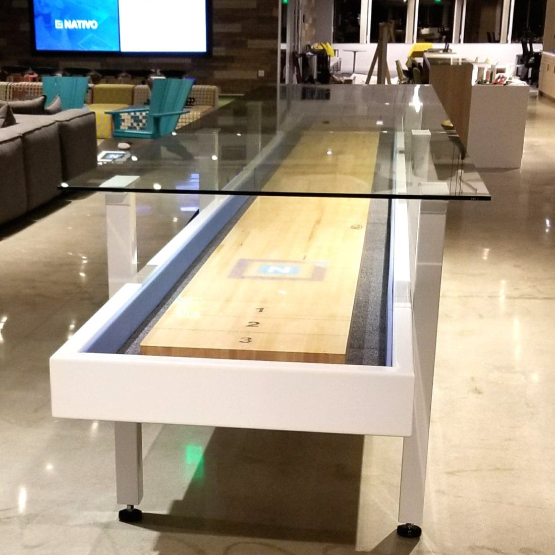 Glass Top Shuffleboard